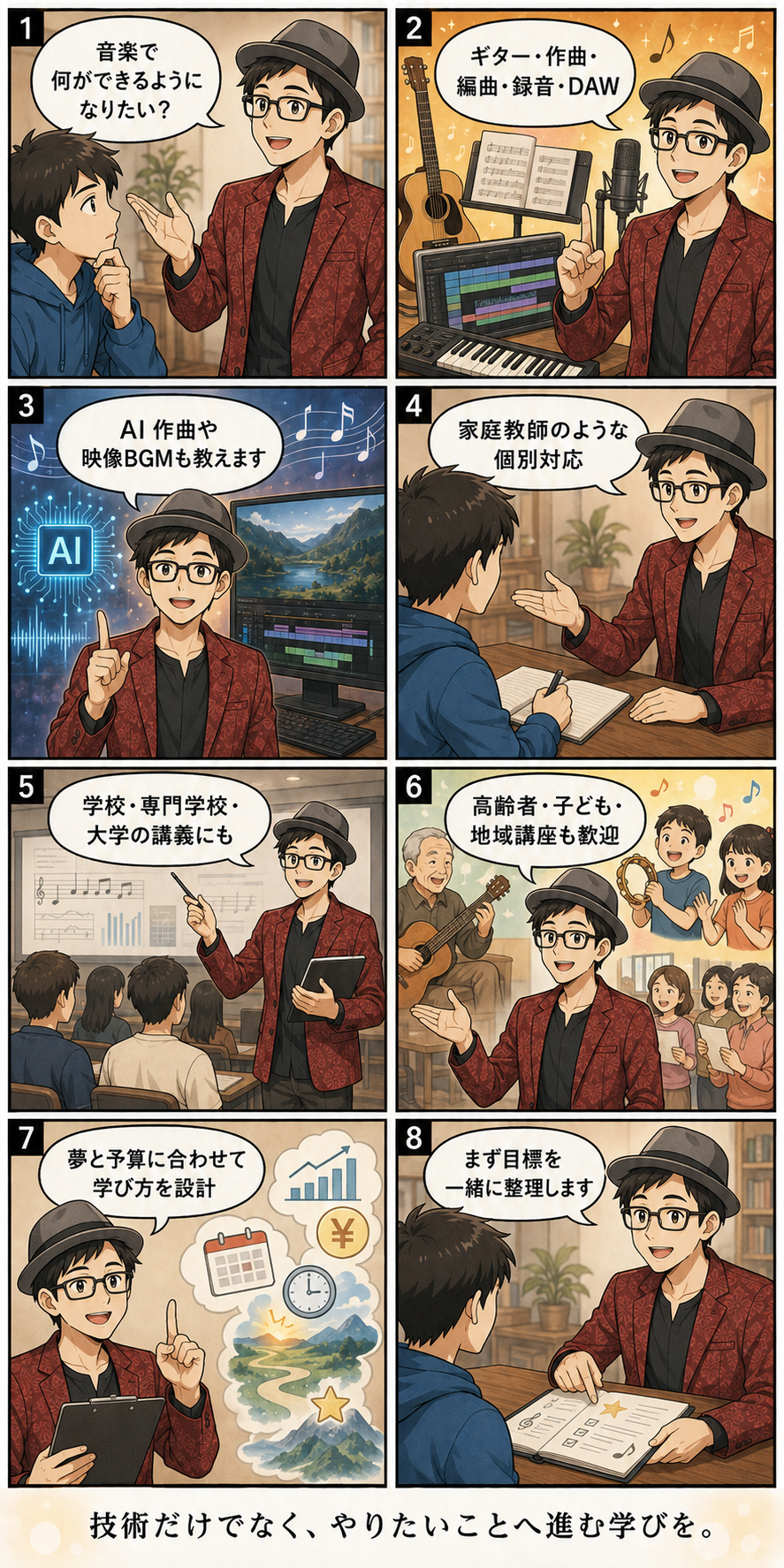 音楽教育・レッスン相談の紹介漫画